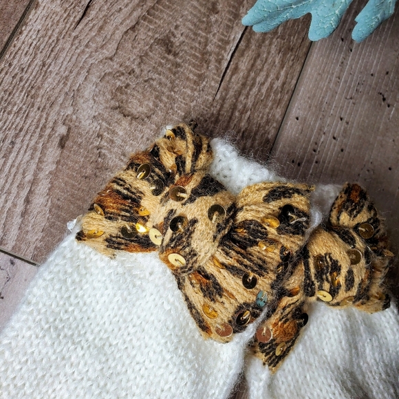 Y2K Vintage Betsey Johnson Sequins Knit Fingerless Gloves O/S - Picture 3 of 12